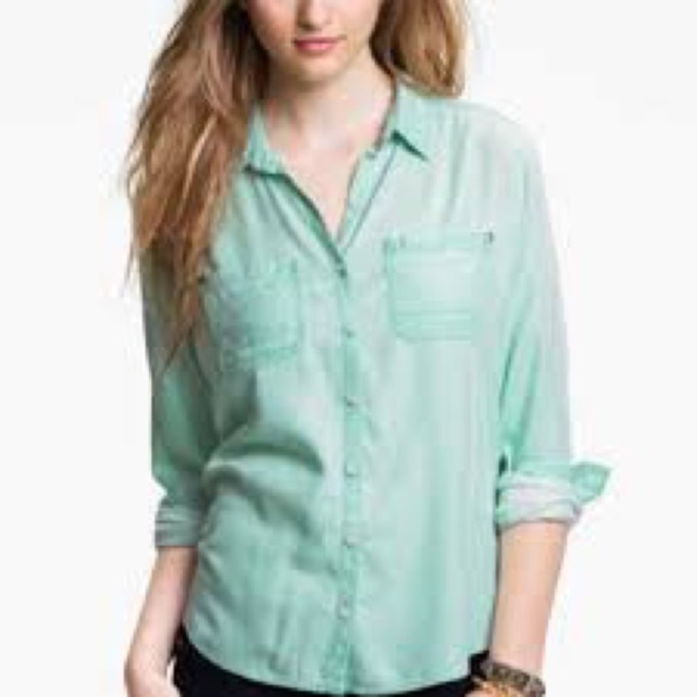 Mint Green Blouse